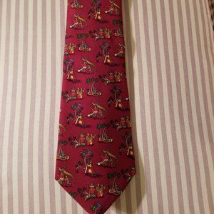 Ferragamo 100% Silk, Made in Italy- 19th Century Japanese Rickshaw Theme